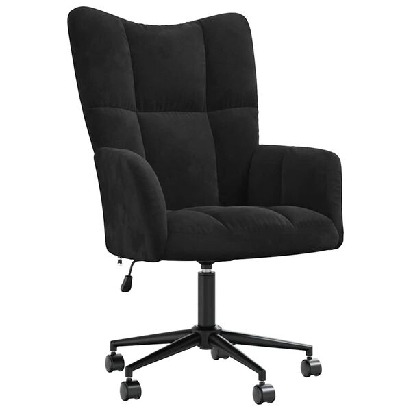 vidaXL Sill&oacute;n de relax de terciopelo negro