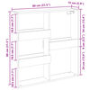 vidaXL Armario de pared madera ingenier&iacute;a madera envejecida 80x15x80cm