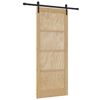 vidaXL Puerta Corredera Marrón 86 x 211 cm Madera de pino macizo