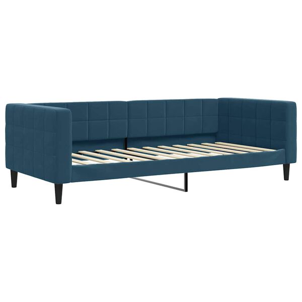 vidaXL Sof&aacute; cama con colch&oacute;n terciopelo azul 90x200 cm