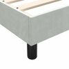 vidaXL Cama box spring con colch&oacute;n y LED terciopelo gris claro 160x210 cm
