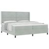 vidaXL Cama tipo Box Spring Gris Claro 200 x 200 cm Terciopelo