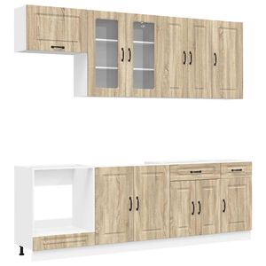 vidaXL Unidad de cocina KALMAR 8 uds. Roble Sonoma