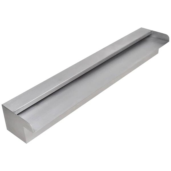 vidaXL Fuente cascada rectangular piscina acero inoxidable 60 cm
