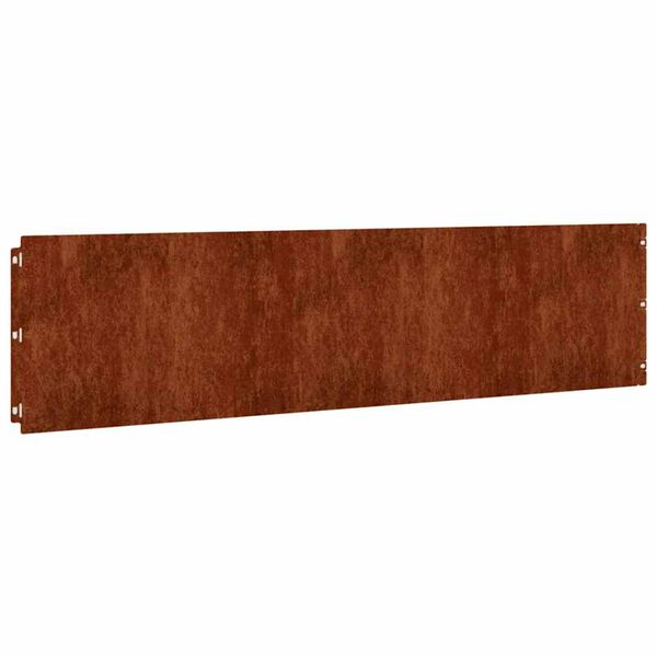 vidaXL Bordes de c&eacute;sped acero corten flexible 10 piezas 25x103 cm