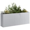 vidaXL Jardinera 200x40x80 cm de acero galvanizado