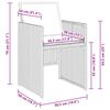 vidaXL Conjunto de Comedor de Jard&iacute;n 5 pcs Marr&oacute;n rat&aacute;n sint&eacute;tico