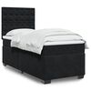 vidaXL Cama box spring con colch&oacute;n terciopelo negro 90x200 cm