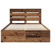 vidaXL Estructura de cama con cabecera Madera vieja 140 x 190 cm