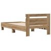 vidaXL Estructura de cama Roble artesanal 203 x 95 x 70 cm