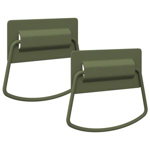 vidaXL Mangos de Gabinete 2 uds. Verde Oliva 85 x 45 mm Metal