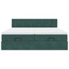 vidaXL Estructura de cama otomana colchones terciopelo verde oscuro