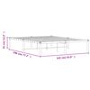 vidaXL Estructura de cama de metal blanca 135x190 cm