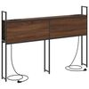vidaXL Cabecero de Almacenamiento con Estaci&oacute;n de Carga Marr&oacute;n roble