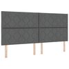 vidaXL Cama tipo Box Spring con colch&oacute;n Gris oscuro 200 x 200 cm tela