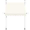 vidaXL Toldo retráctil de operación manual 200 cm crema