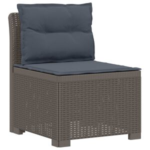vidaXL Sill&oacute;n Individual de Jard&iacute;n con Cojines Apariencia de Ratan PP