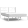 vidaXL Estructura cama sin colch&oacute;n con cabecero metal blanco 140x200cm
