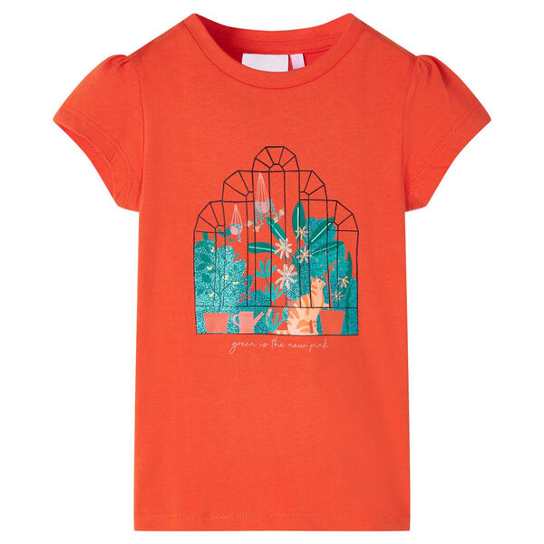 Camiseta infantil naranja oscuro 128