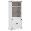 vidaXL Aparador Corona Range de pino mexicano blanco 80x40x170 cm