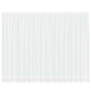 vidaXL Cortina de Encaje con cortinas Floral 245 x 500 cm Poli&eacute;ster