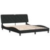 vidaXL Estructura de cama sin colch&oacute;n terciopelo negro 160x200 cm