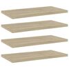 vidaXL Estante estanter&iacute;a 4 uds contrachapada roble Sonoma 40x20x1,5cm