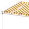 vidaXL Toldo de pie autom&aacute;tico amarillo y blanco 600x300 cm