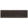 vidaXL Estante pared madera roble tratada marr&oacute;n oscuro 180x50x(2-4)cm
