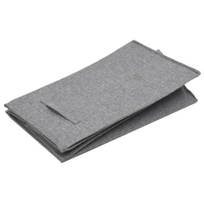 vidaXL Cesto ropa sucia plegable lino sintético gris 64,5x34,5x59 cm