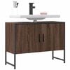 vidaXL Armario lavabo ba&ntilde;o madera ingenier&iacute;a roble marr&oacute;n 80x33x60 cm