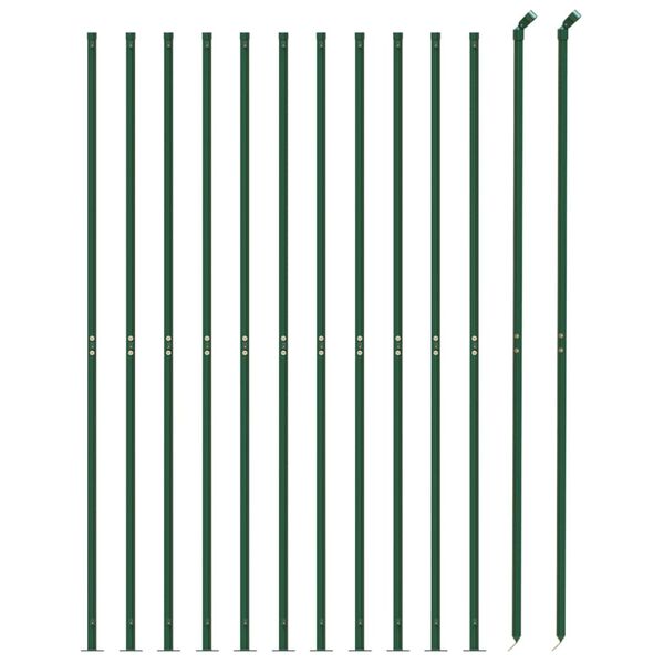 vidaXL Cerca de alambre con brida verde 1,6x25 m