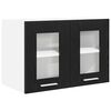 vidaXL Mueble colgante con almacenamiento Roble Negro 60 x 31 x 40 cm