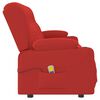 vidaXL Sill&oacute;n de masaje reclinable 4 plazas con portavasos rojo tinto