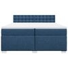vidaXL Cama box spring con colch&oacute;n tela azul 200x200 cm