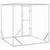 vidaXL Perrera de exterior acero galvanizado plateado 2x2x2 m