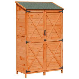 vidaXL Cobertizo de Jard&iacute;n Marr&oacute;n 106 x 56 x 176,5 cm