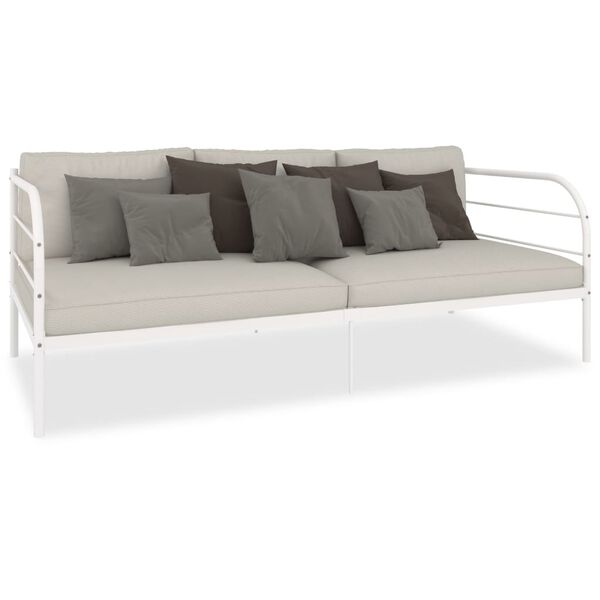 vidaXL Estructura de cama sin colch&oacute;n metal blanco 90x200 cm