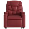 vidaXL Sill&oacute;n reclinable de masaje de pie cuero artificial rojo tinto