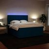 vidaXL Cama box spring con colch&oacute;n terciopelo azul 180x200 cm