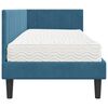 vidaXL Estructura de Cama Esquina con Colch&oacute;n 2 pcs Azul Terciopelo