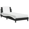 vidaXL Cama con colch&oacute;n Zadar cuero sint&eacute;tico negro y blanco 100x200 cm