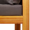 vidaXL Conjunto de sofá de jardín de 4 piezas con cojines de madera de acacia y cuerda