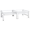 vidaXL Pedestal doble lavadora secadora con estantes extra&iacute;bles blanco