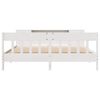 vidaXL Cama con estanter&iacute;a sin colch&oacute;n madera maciza blanca 180x200 cm