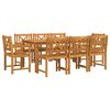 vidaXL Conjunto de Comedor de Jard&iacute;n 9 pcs Marr&oacute;n