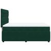 vidaXL Cama box spring con colch&oacute;n terciopelo verde oscuro 160x200 cm
