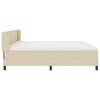 vidaXL Cama tipo Box Spring con colch&oacute;n Crema 200 x 200 cm Poli&eacute;ster