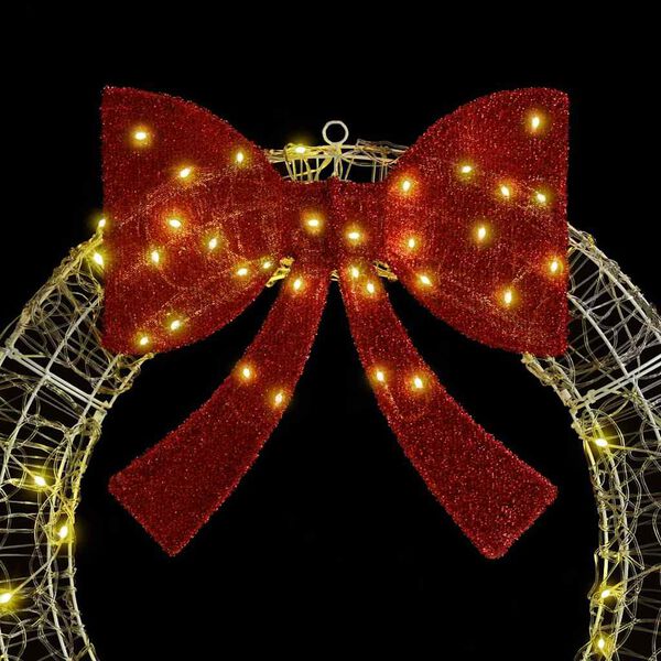 vidaXL Corona con 150 LED cálido 120 cm Acrílico