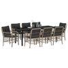 vidaXL Conjunto de Comedor de Jard&iacute;n 9 pcs Gris Claro rat&aacute;n sint&eacute;tico